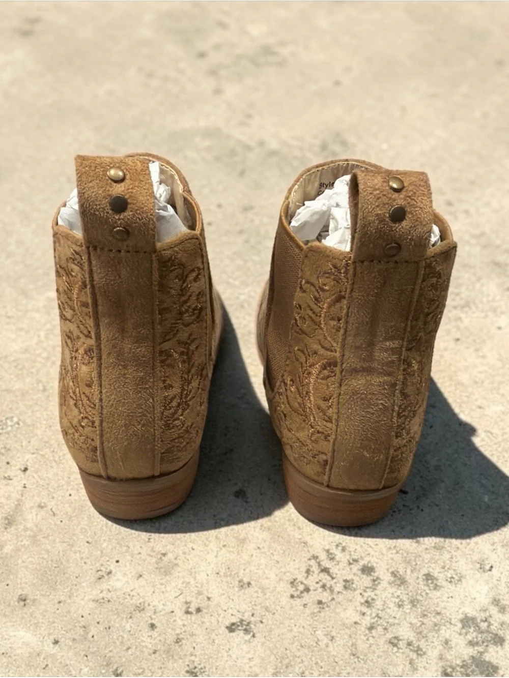 Joyfolie Brown Suede Kids Ankle Boots